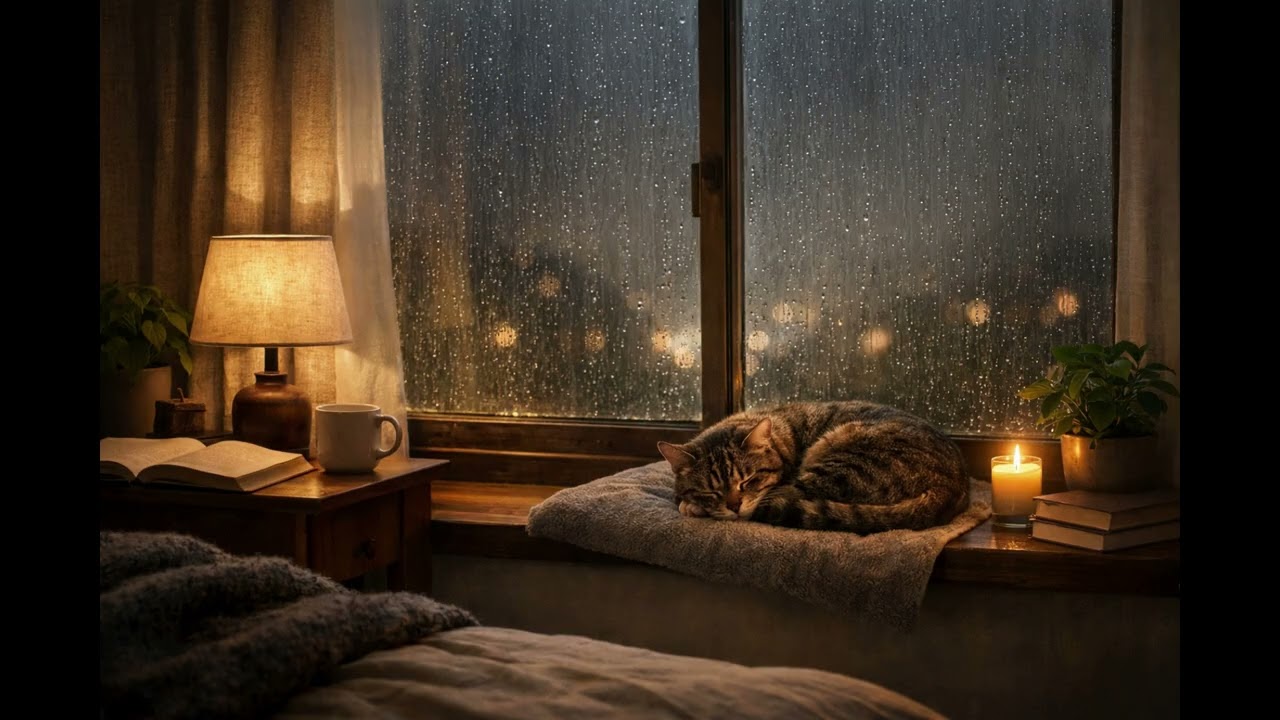 Gentle Light Rain & Soft Air for Sleep (2 Hours)  静かな夜に寄り添う小雨と空気｜Soft Rain（2時間）