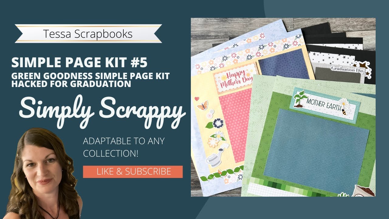 Simply Scrappy: Simple Page Kit #5 HACKED and Green Goodness HACKED for Graduation Layouts