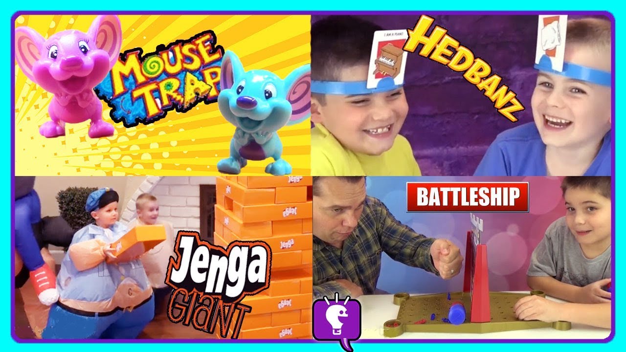 GIANT JENGA + GAMES Compilation with HobbyKidsTV