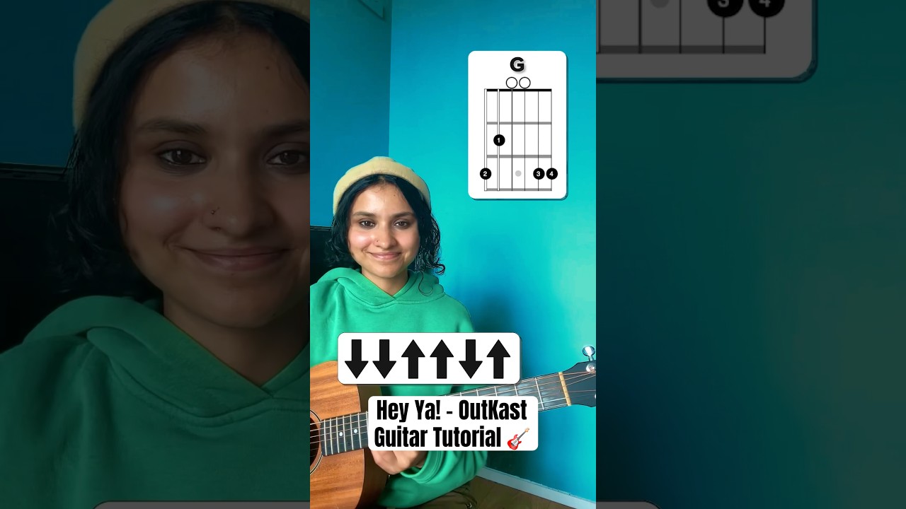 How To Play Hey Ya - Outkast on Guitar  🎸 #shorts