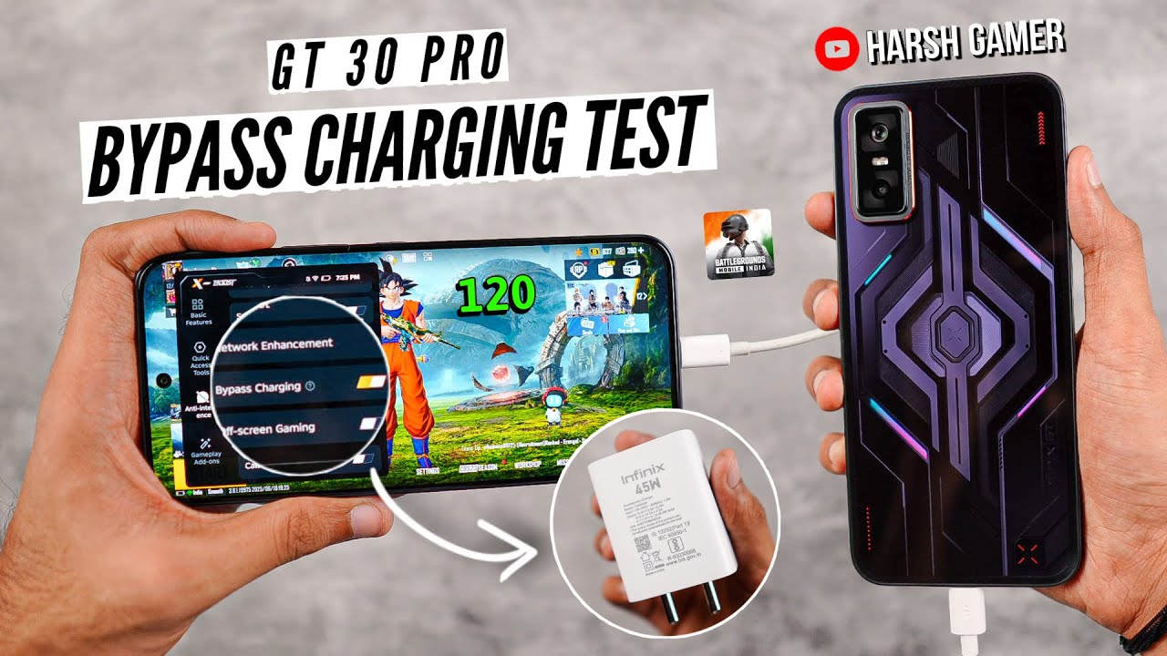 Infinix GT 30 Pro - BGMI Bypass Charging Test With FPS Meter, Heating & Battery Test 🔥