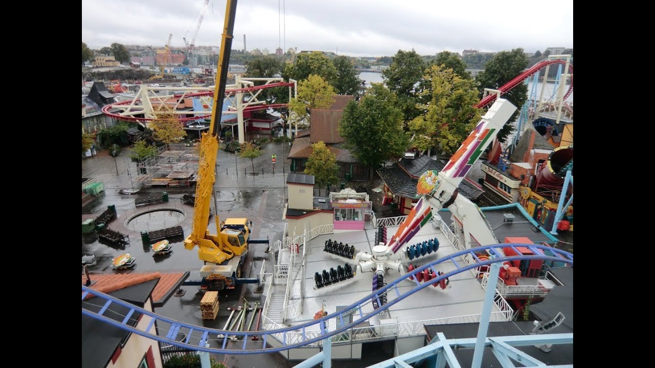 Nedmontering av Extreme på Gröna Lund
