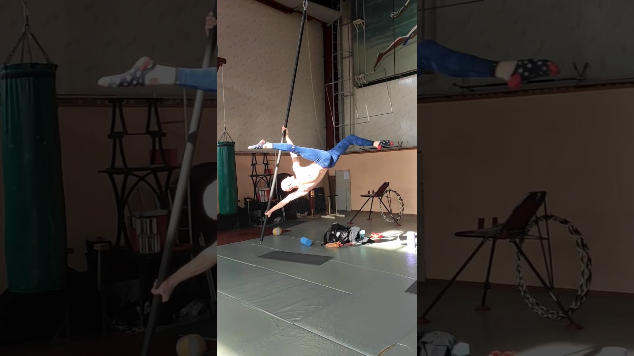 Aerial pole routine