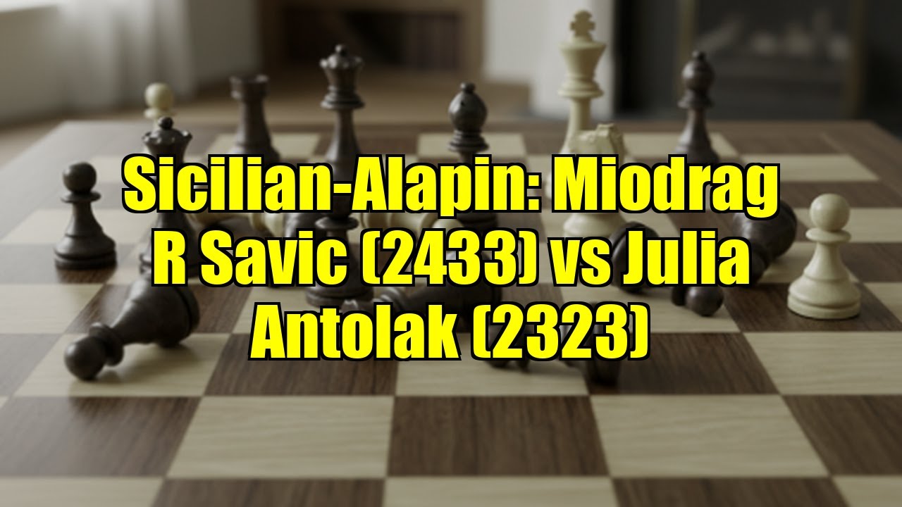 Sicilian-Alapin: Miodrag R Savic (2433) vs Julia Antolak (2323)