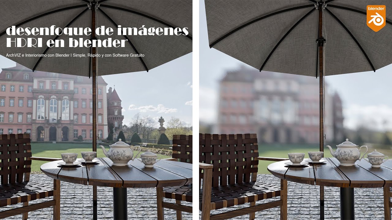46.- Desenfoque de imágenes HDRI en Blender