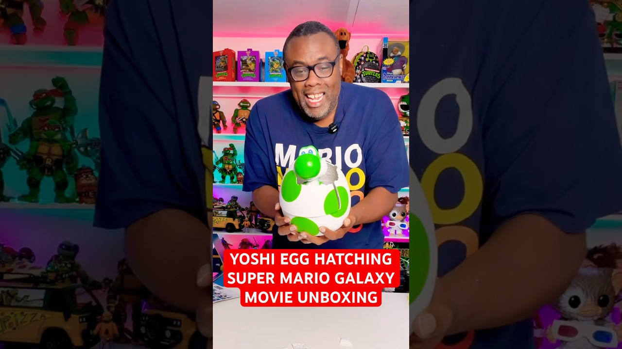 Вылупление яйца Йоши и распаковка фильма Super Mario Galaxy #supermario #nintendo #unboxing #yoshi