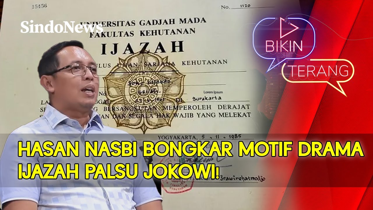 [Full] Keras! Hasan Nasbi Bongkar Motif Polemik Ijazah Palsu Jokowi  | Bikin Terang | 23/11