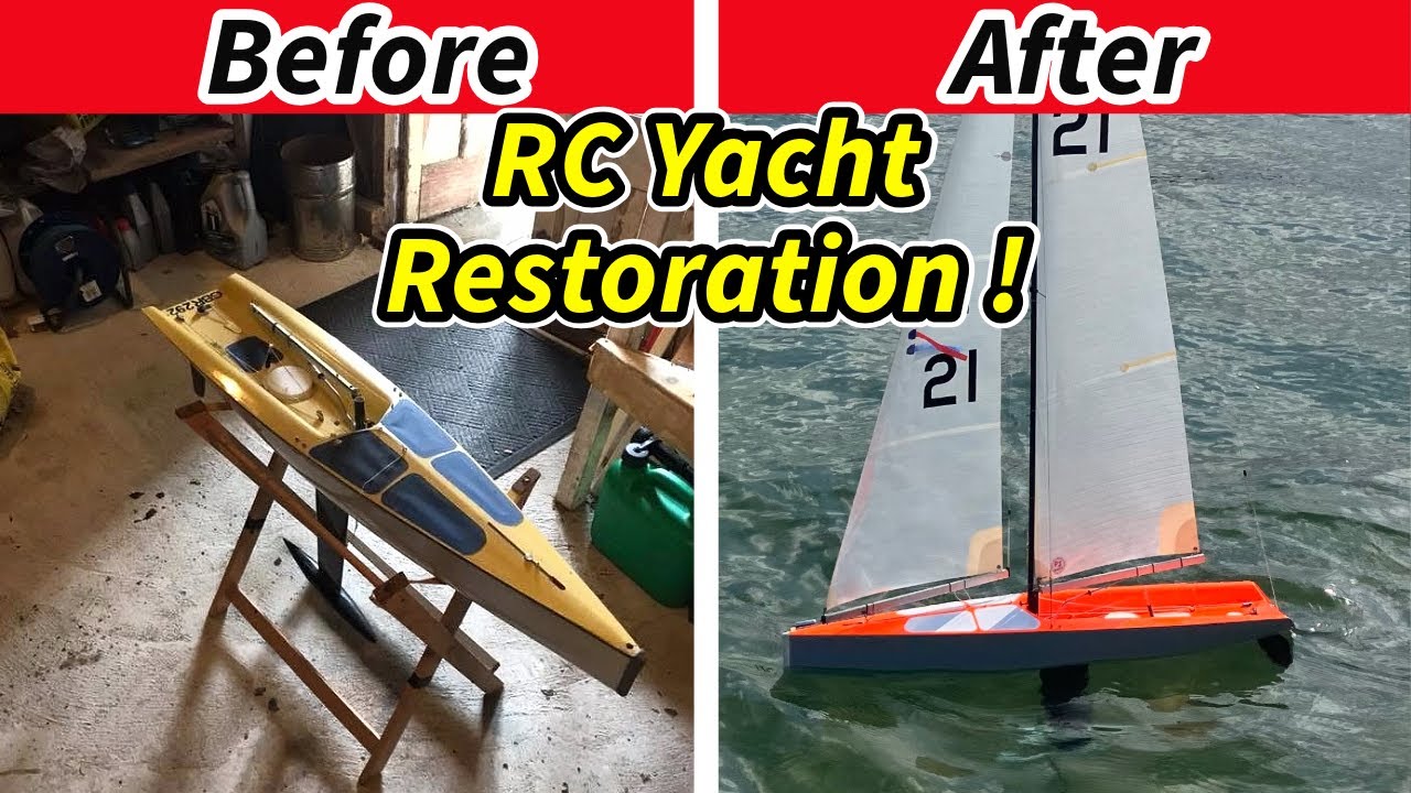 We transform a 20 year old IOM RC sailing Yacht and the difference is Huge!