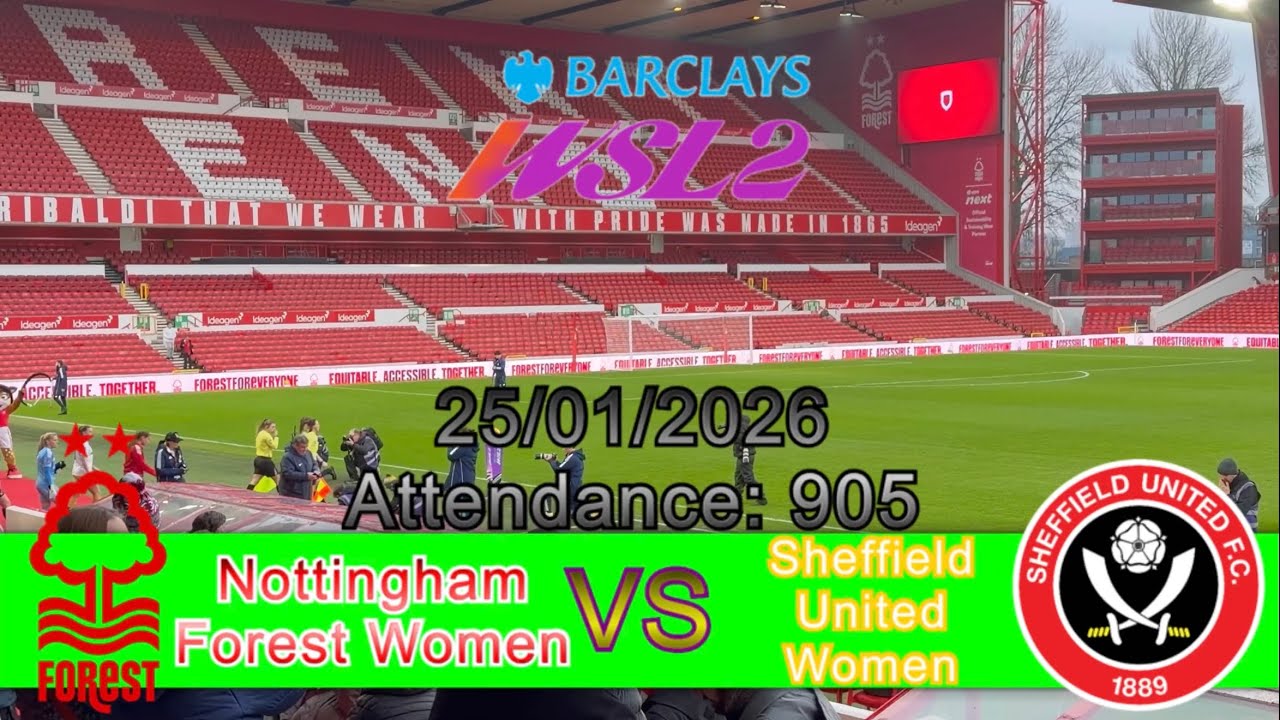 Nottingham Forest Women 1-0 Sheffield United Women, WSL2, 25/01/2026
