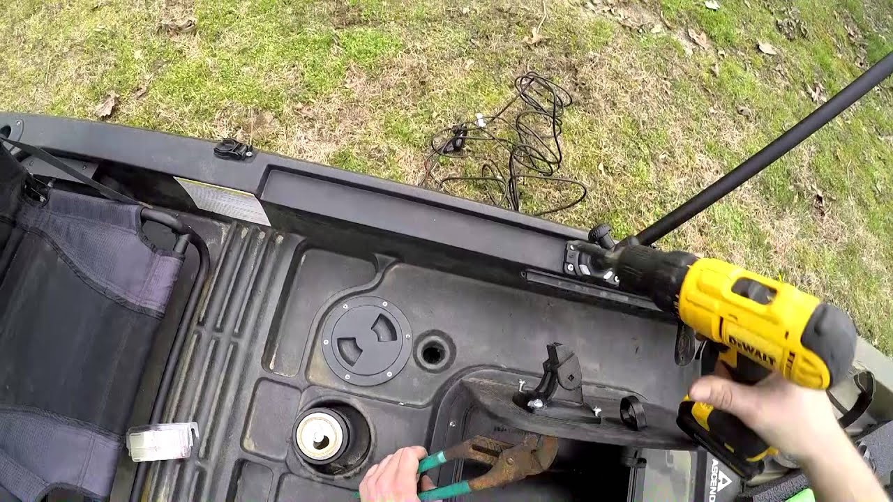 Kayak Fish Finder install with In Hull Transducer