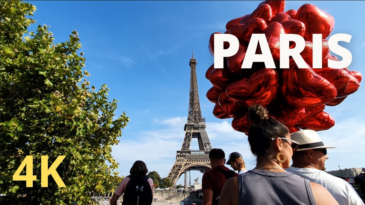 Paris, France - walking tour around the Trocad&eacute;ro and the Eiffel Tower - Paris 4K