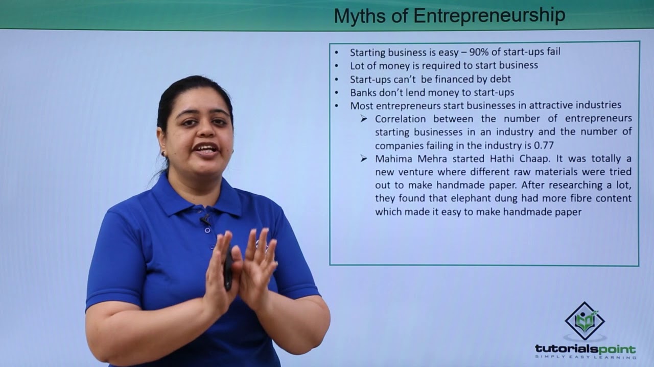 Class 11th – Myths of Entrepreneurship | Entrepreneurship | Tutorials Point