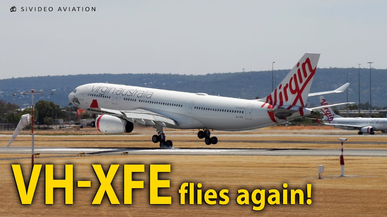Virgin Australia (VH-XFE), now (EC-OHY) departing & arriving at Perth Airport on November 11, 2023.