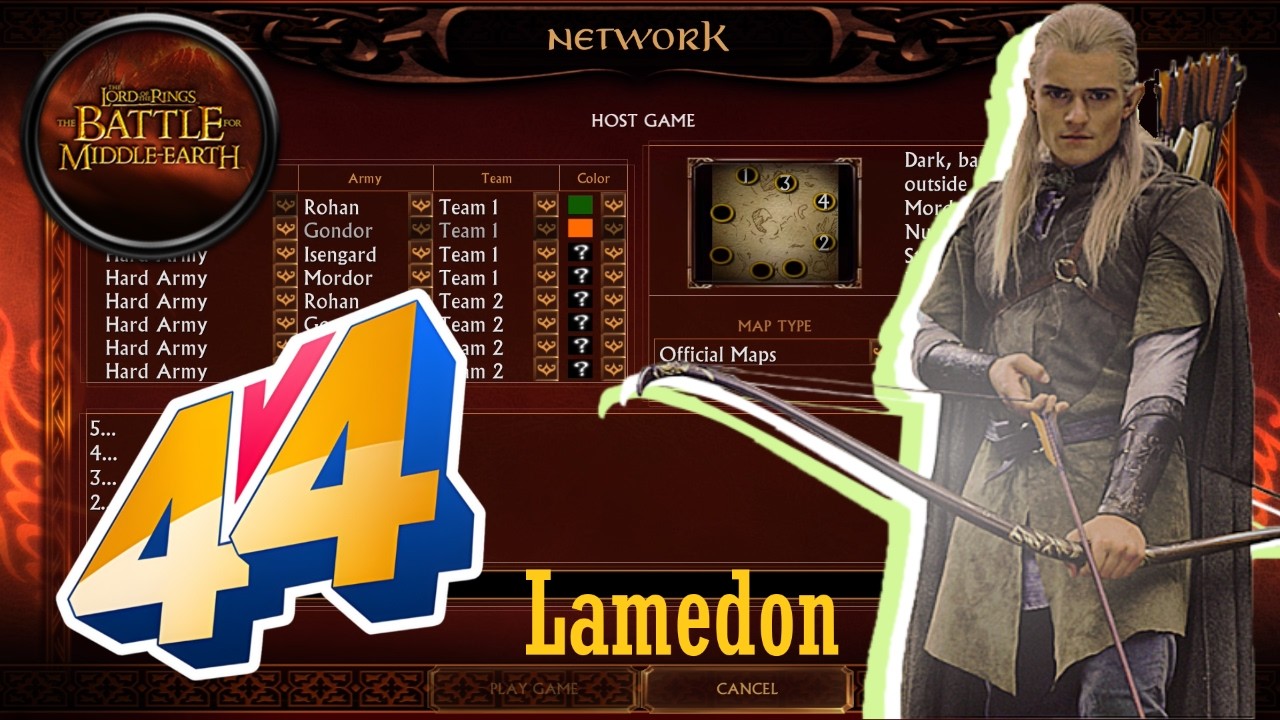 BFME 1 2.22 – 4v4 Epic Showdown! Mausser, Boki & Wanted vs Horde of Evil | Lamedon Clash