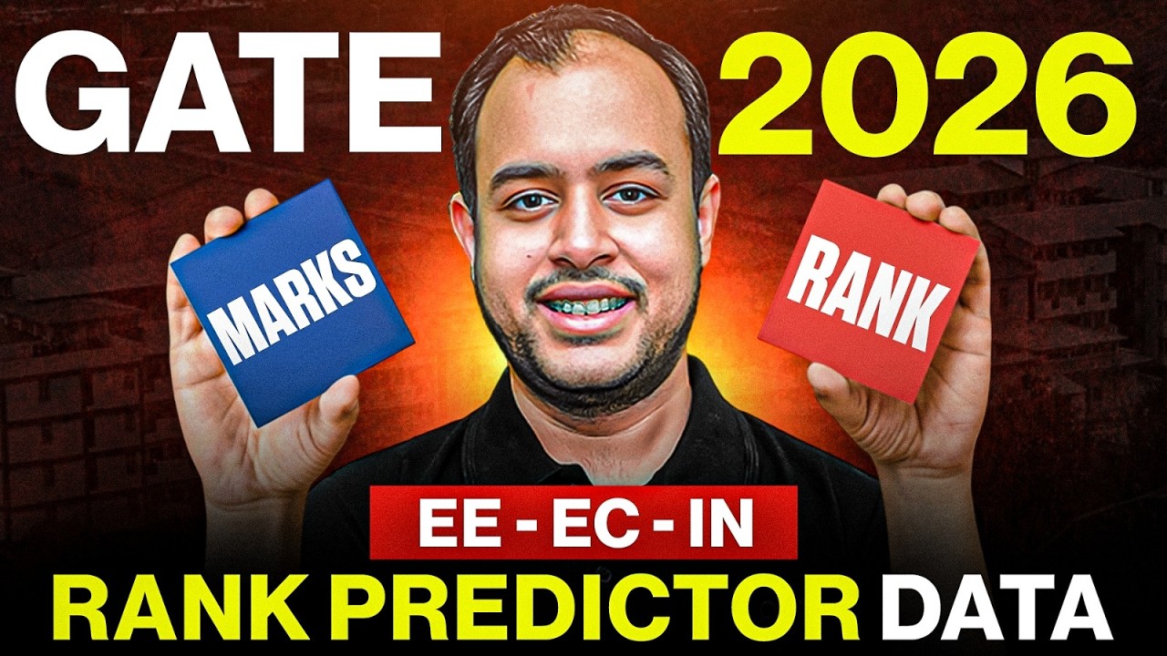 GATE 2026 Marks Vs Rank | Rank Predictor Data | EE, EC, IN | Ankit Goyal | One Man Army