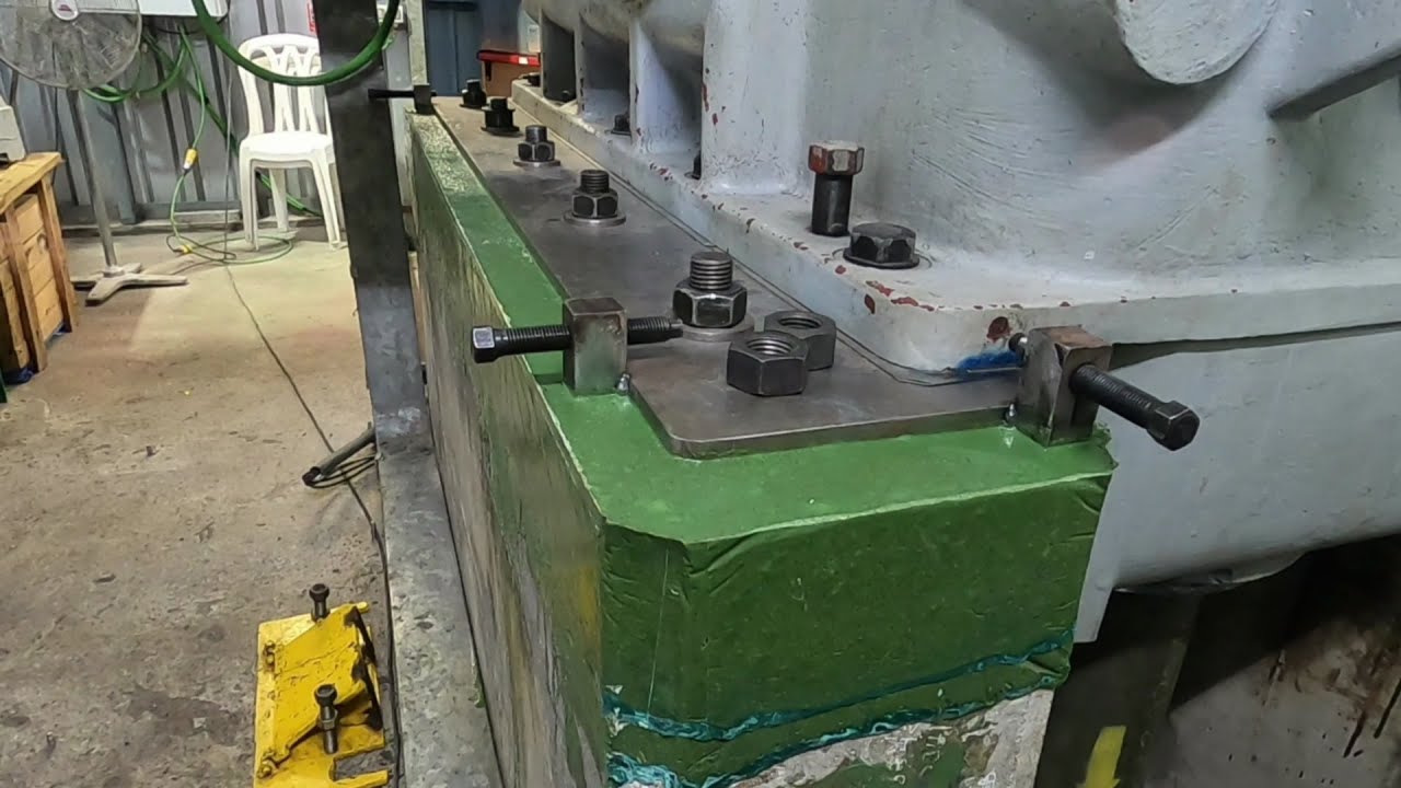 Zanini Renk gearbox base plate replace and regrout
