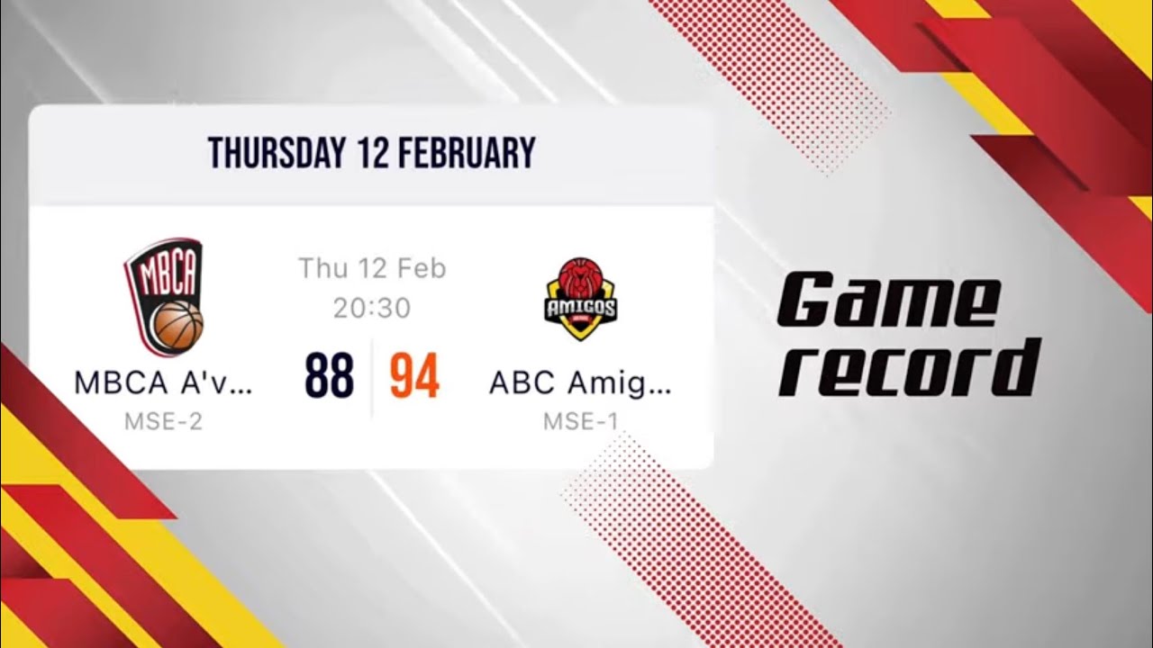 MBCA A'veen MSE2 - Amigos MSE1, Regional 2e divisie, 12 February 2026