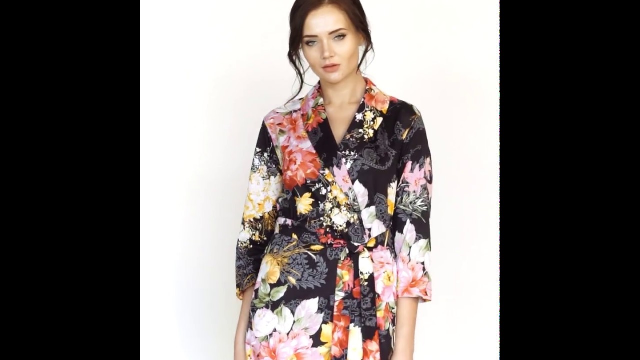 Cotton Dreams ХАЛАТЫ. Модель Santa Barbara midi