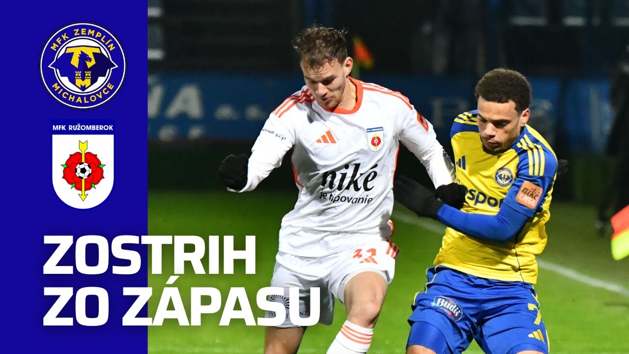 ZOSTRIH | MFK Zemplín Michalovce - MFK Ružomberok (23.11.2025, 4:2)