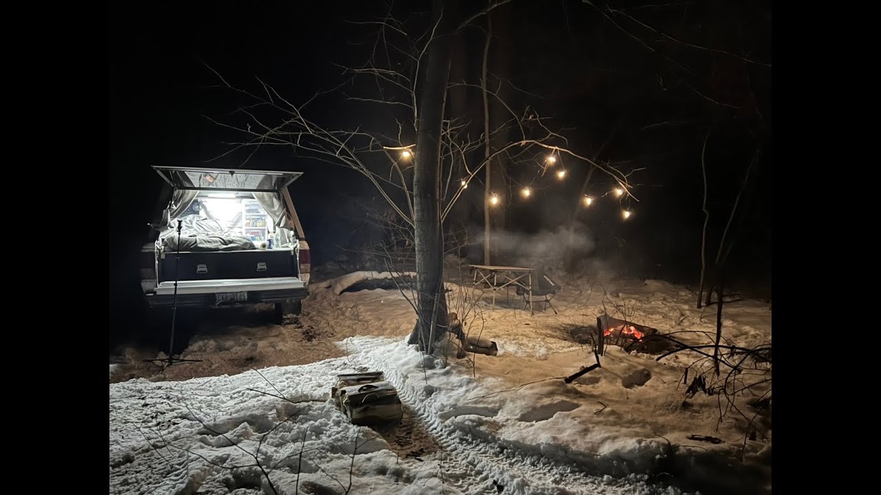 Solo Overnight Truck Camping -2°￼ E06