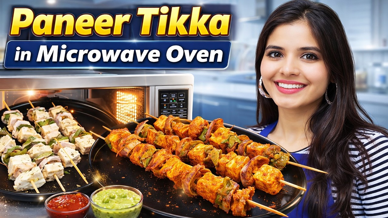Paneer Tikka in Morphy Richards Miicrowave Oven | Micro + Grill Mode | Paneer Tikka in Microwave