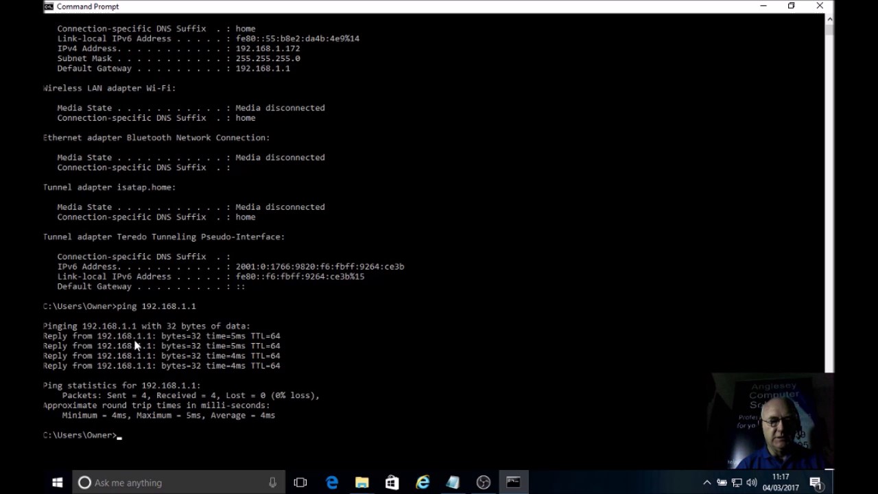 Test your Internet Connection using Ping command