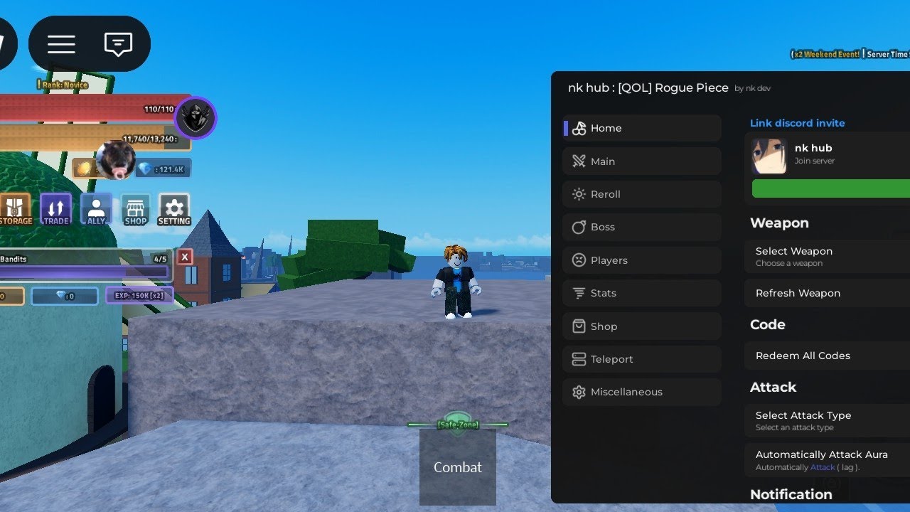 Rogue piece script(auto farm, auto kill, claim all codes,) (no key) 2025