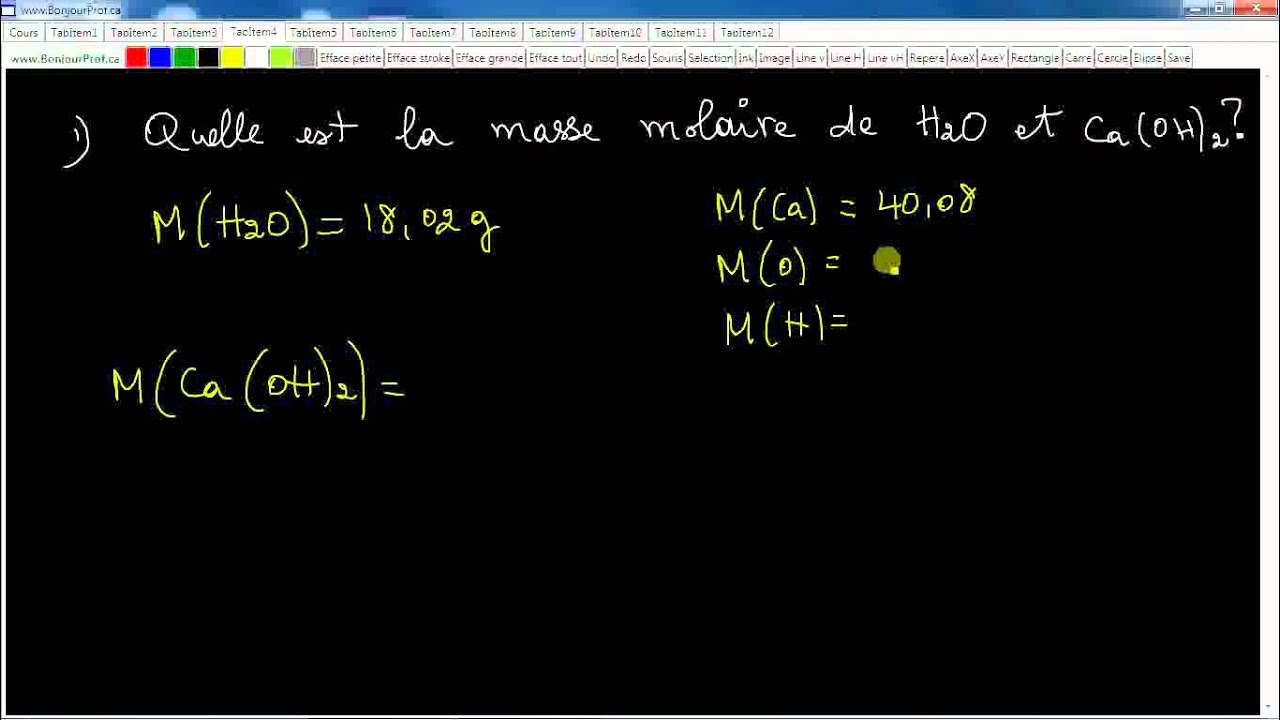 Secondaire 4 Québec  Science: 3-1 la notion de mole