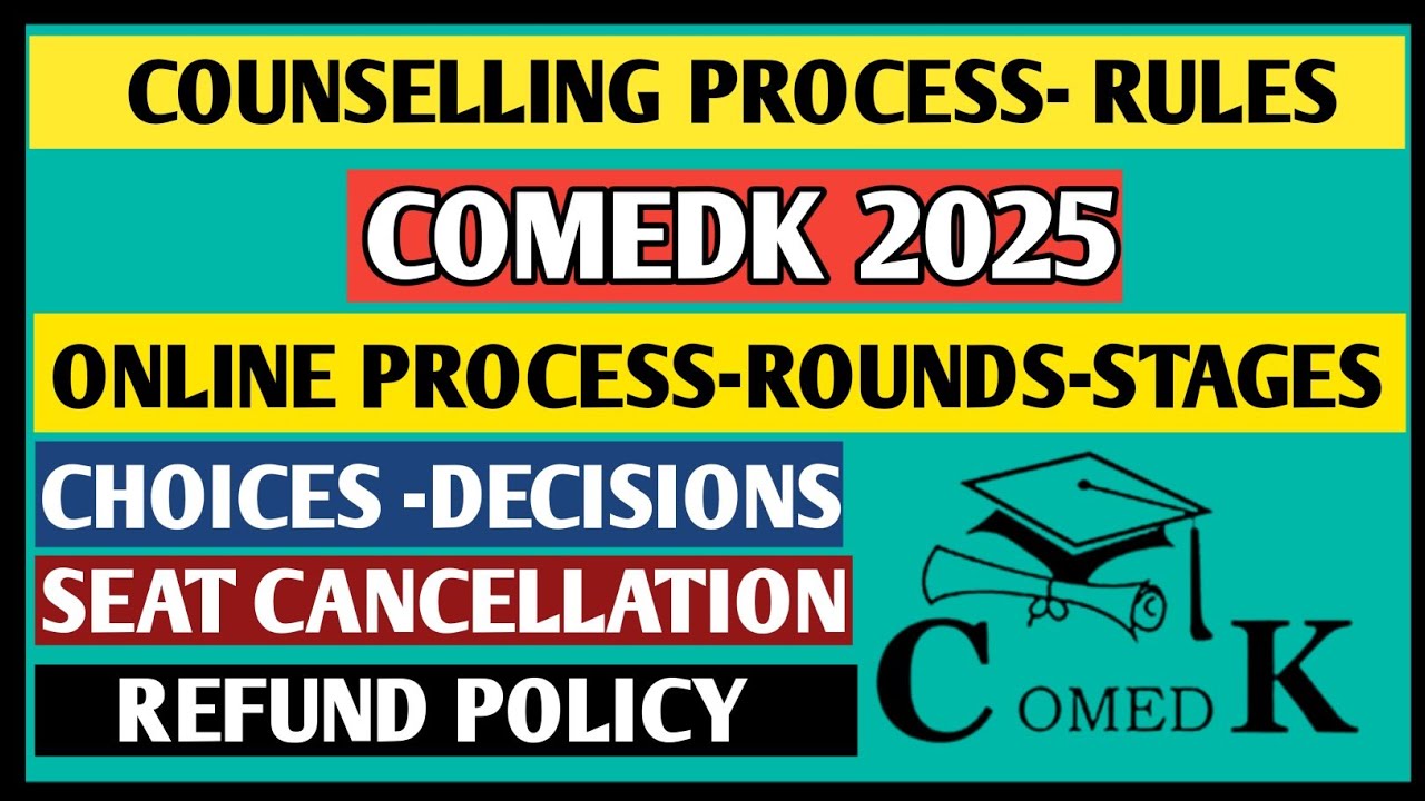 COMEDK COUNSELLING 2025| COMPLETE PROCESS| RULES and REGULATIONS|