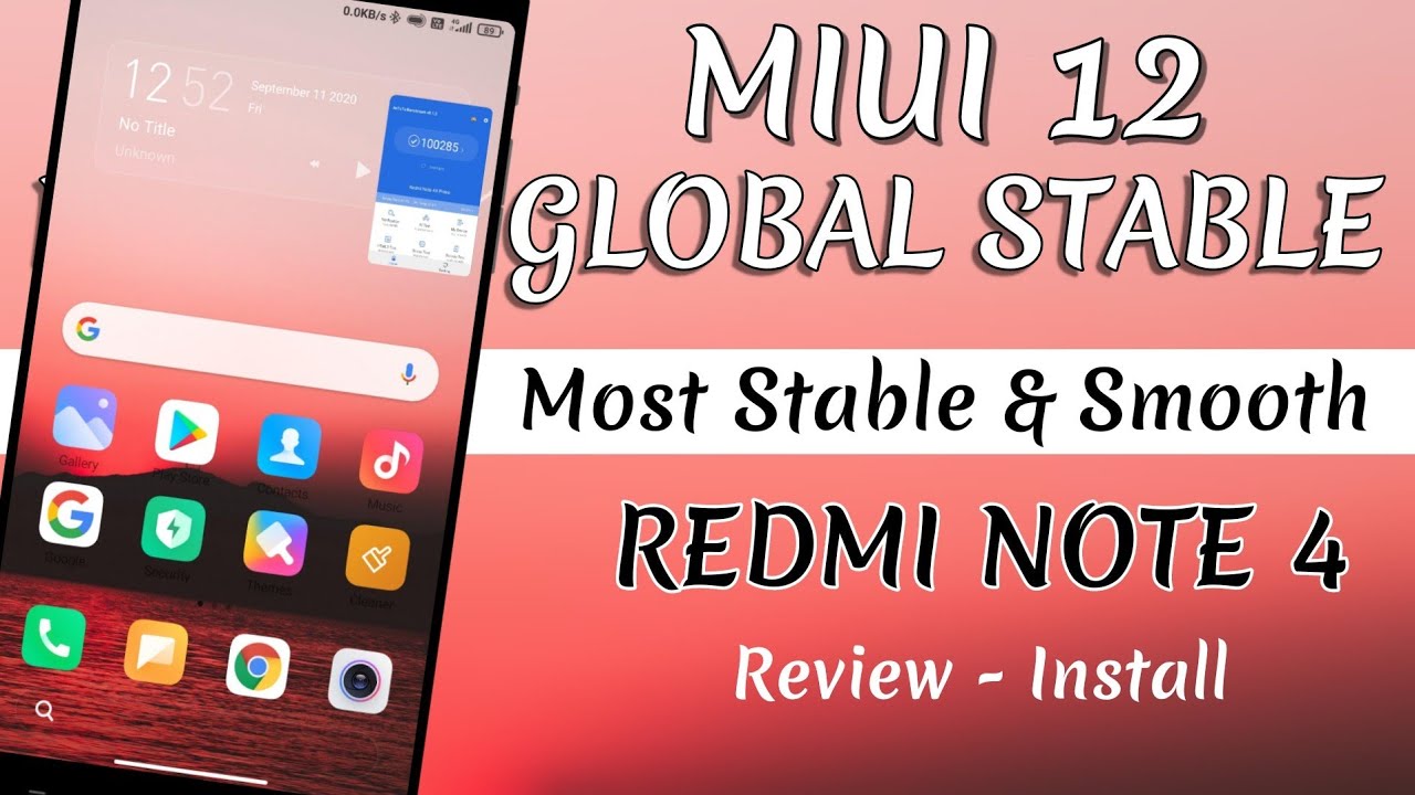 Android 10 MIUI 12 GLOBAL STABLE REDMI NOTE 4 REVIEW AND INSTALL | Smooth Experience