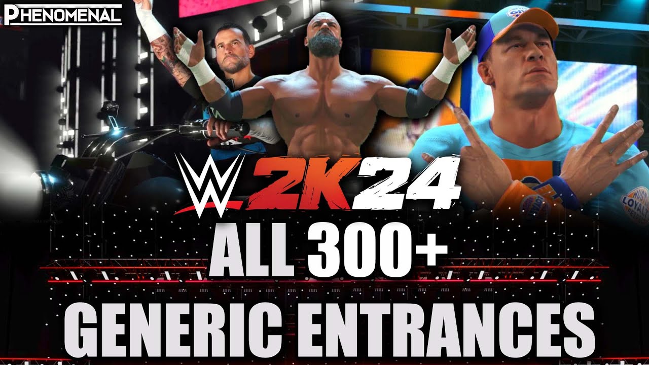 ALL 300+ GENERIC ENTRANCES IN WWE 2K24 | Tio Phenomenal