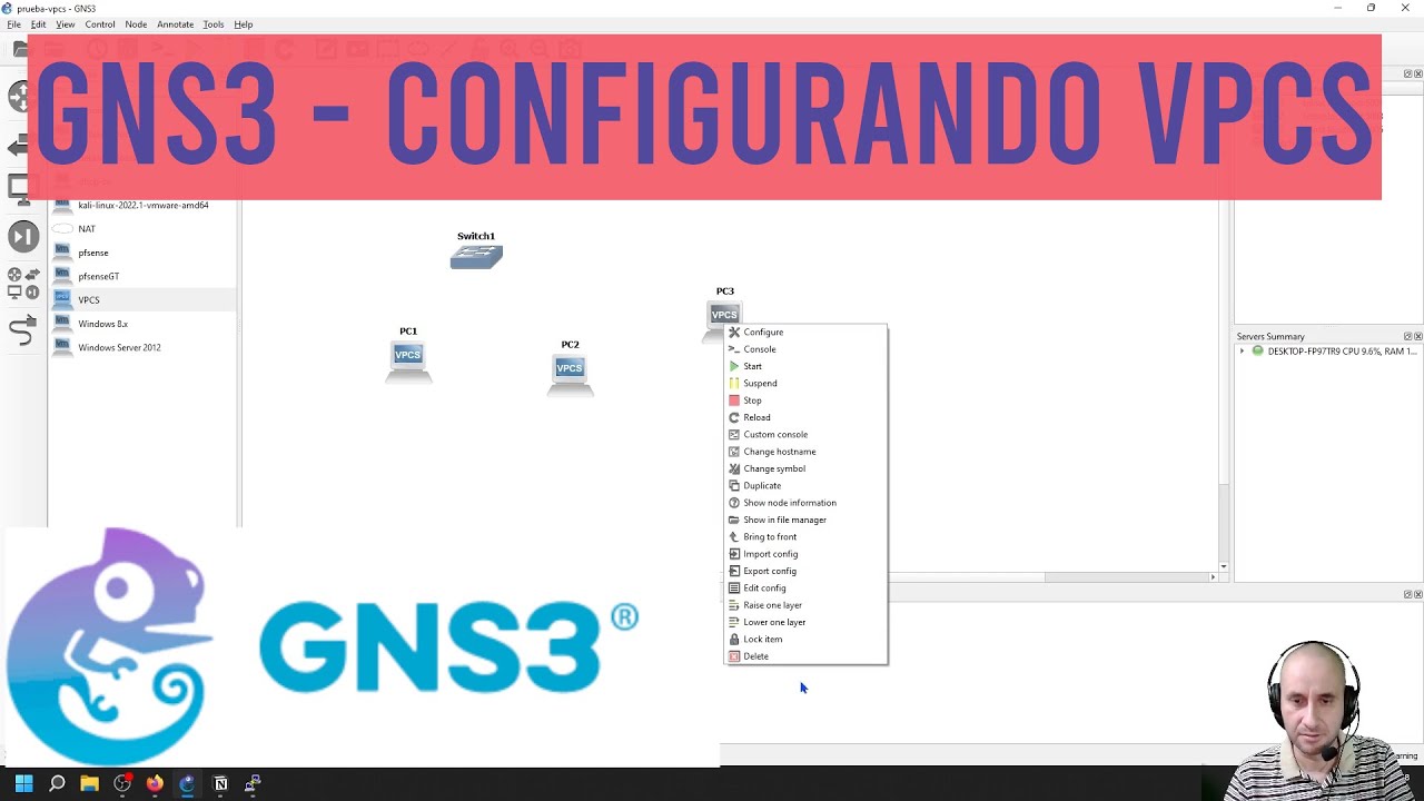 GNS3 - Conectando VPCS