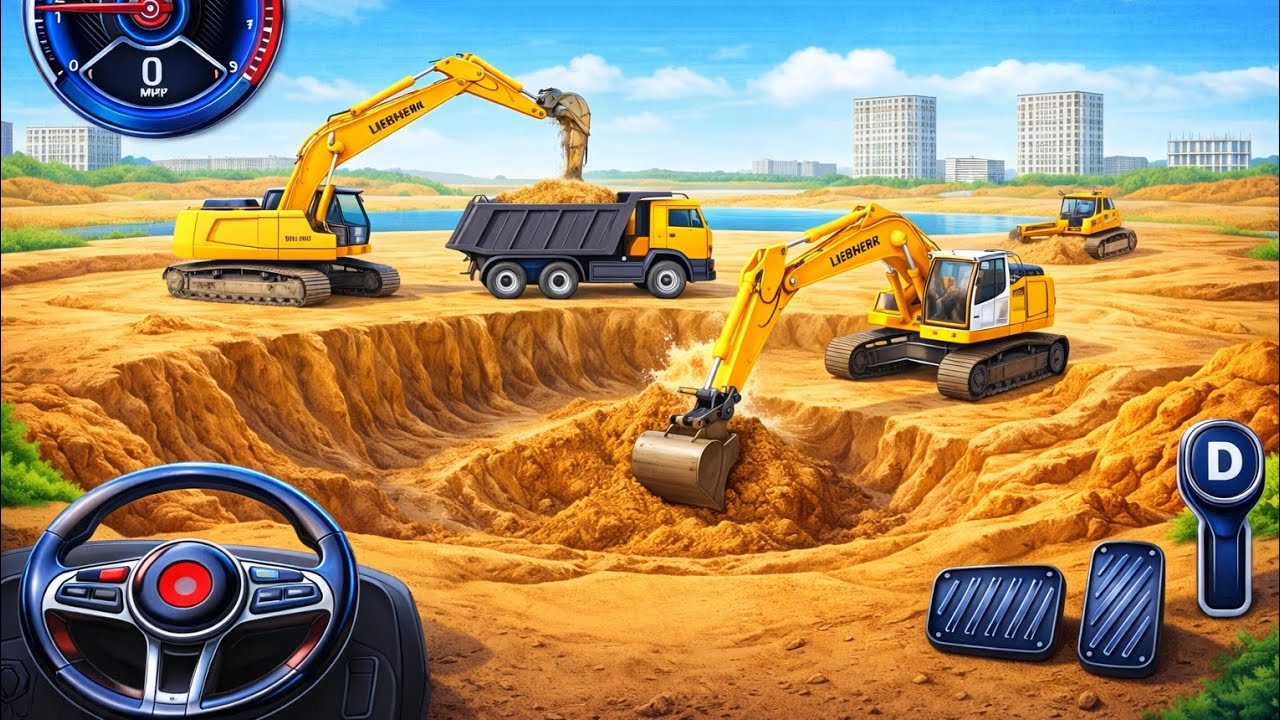 🚧 CITY ROAD CONSTRUCTION SIMULATOR GAMEPLAY 🚧|| JCB WALA GAME || #roadconstruction #gamplay #video 