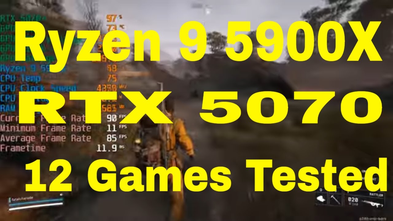Ryzen 9 5900X RTX 5070 12 Games Tested in 1440p