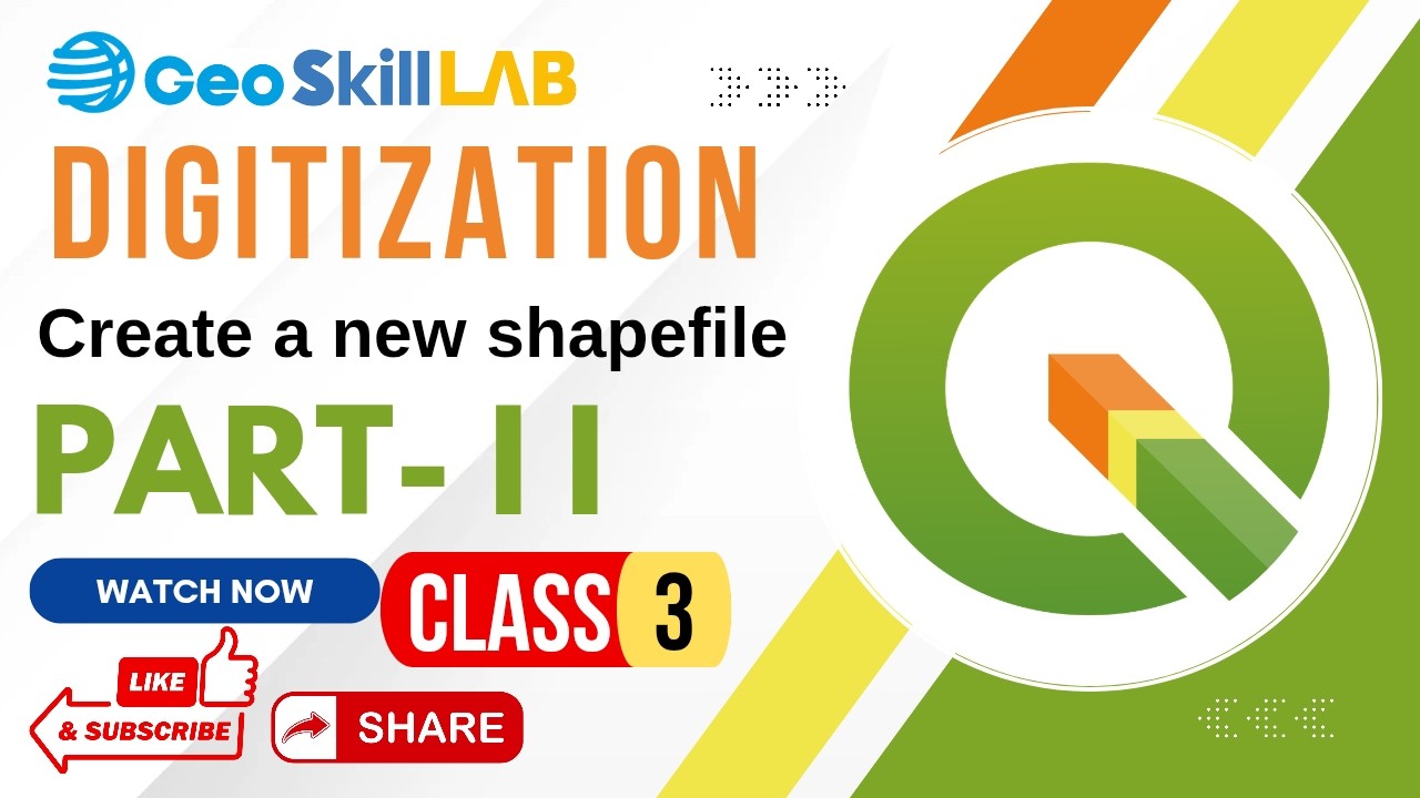 How to create new shapefile in QGIS | Digitization | Remote Sensing and GIS | QGIS | Class 3| Part 2