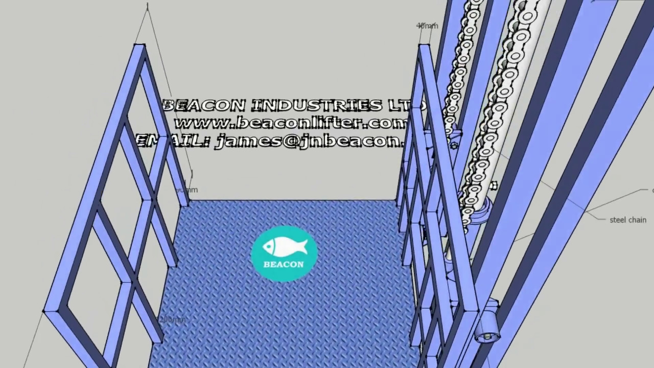 guide rail lift one cylinder installation