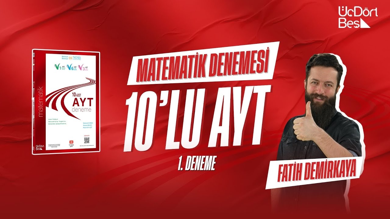 345 YAYINCILIK 10'LU AYT MATEMATİK DENEMESİ | 1. DENEME