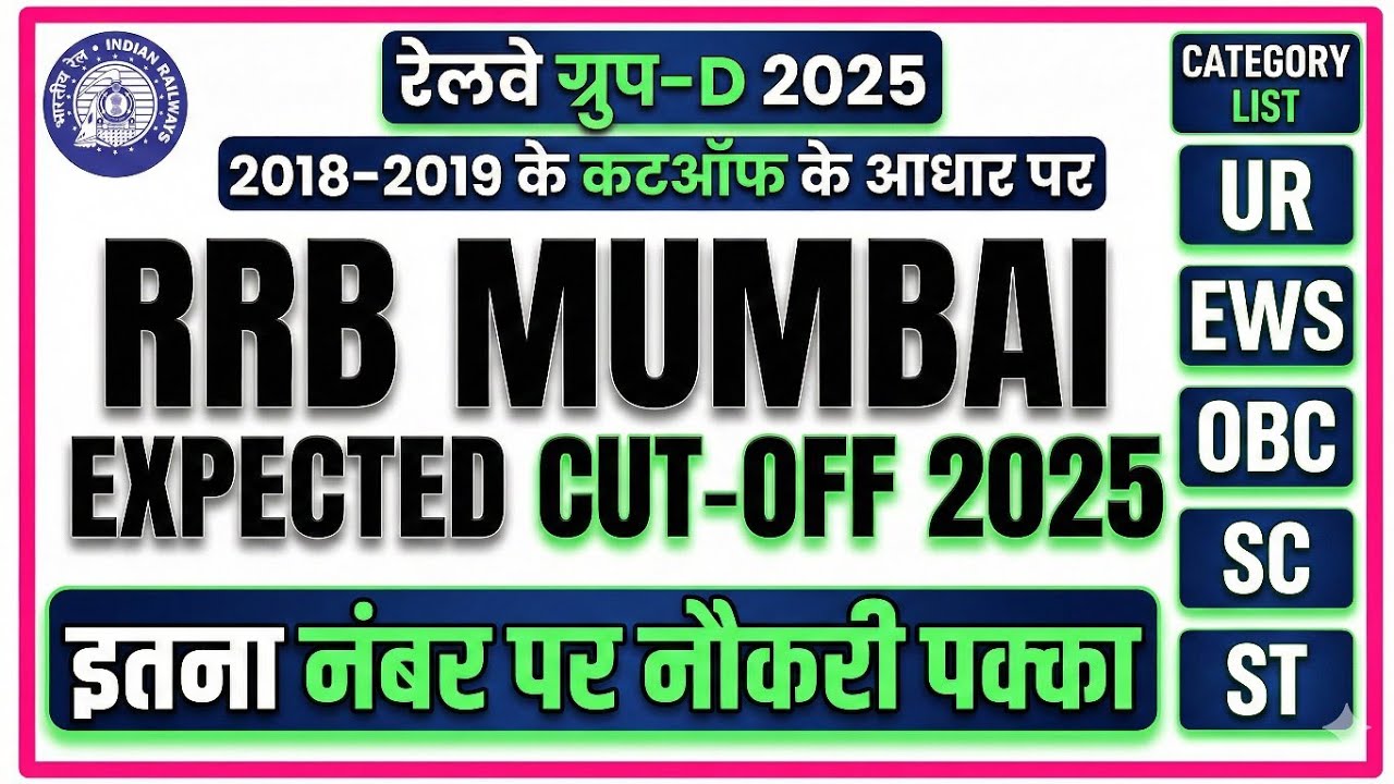 RRB Group D Mumbai Cut off 2025 | इतना कम जायेगा? | Mumbai Zone Safe Score Real Analysis 