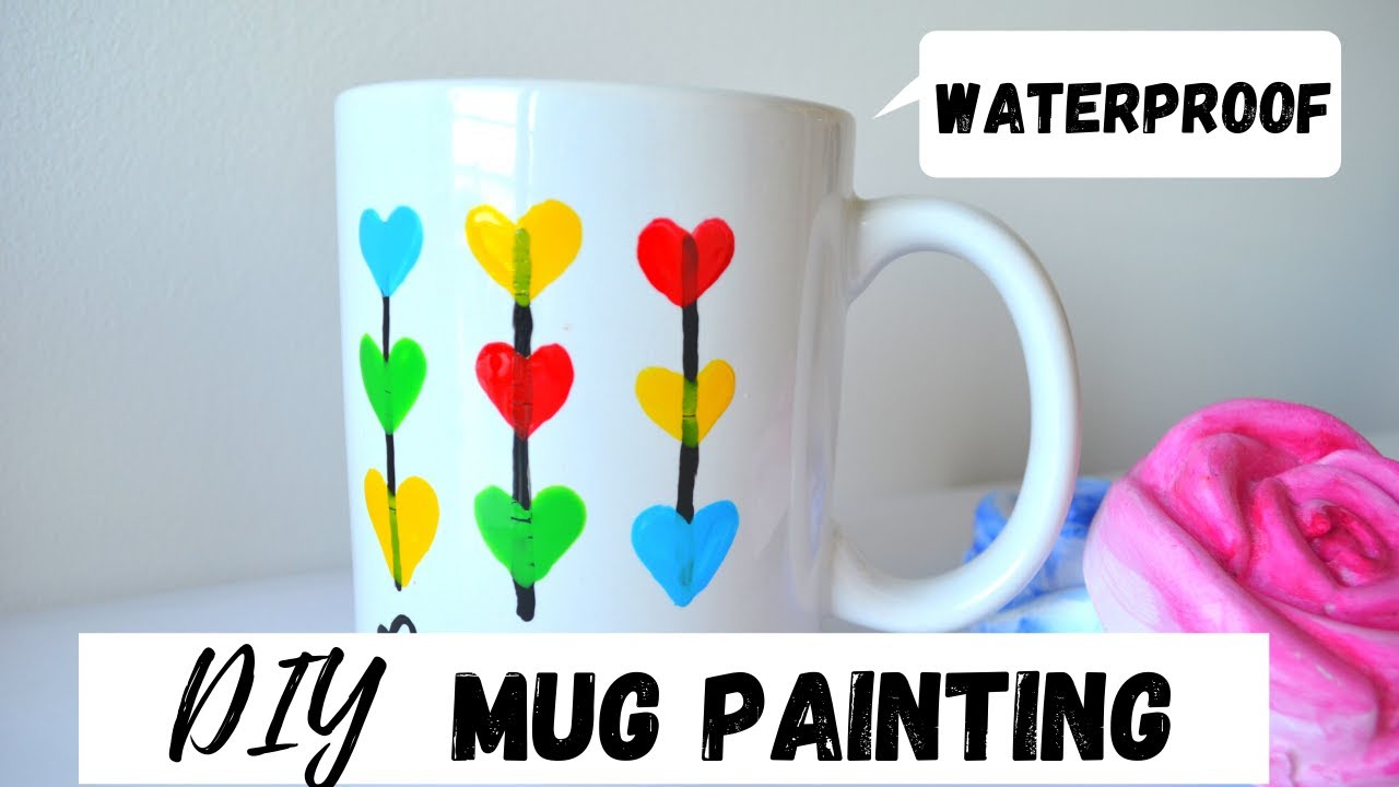 DIY MUG PAINTING - WATERPROOF I Mug Painting using Ceramic paints at Home I Hand painted MUGS