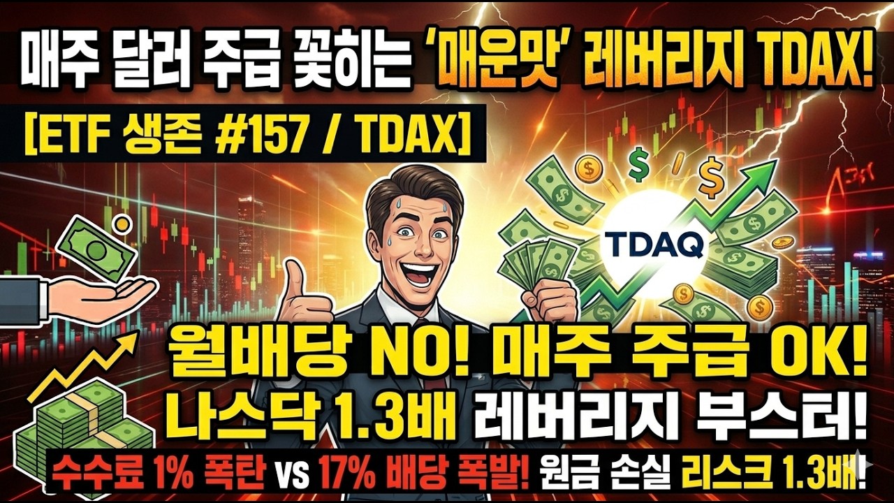 [ETF 생존 #157] 배당을 한 달에 한 번? 이제는 일주일에 한 번씩 '주급'으로 받으세요 / TDAX
