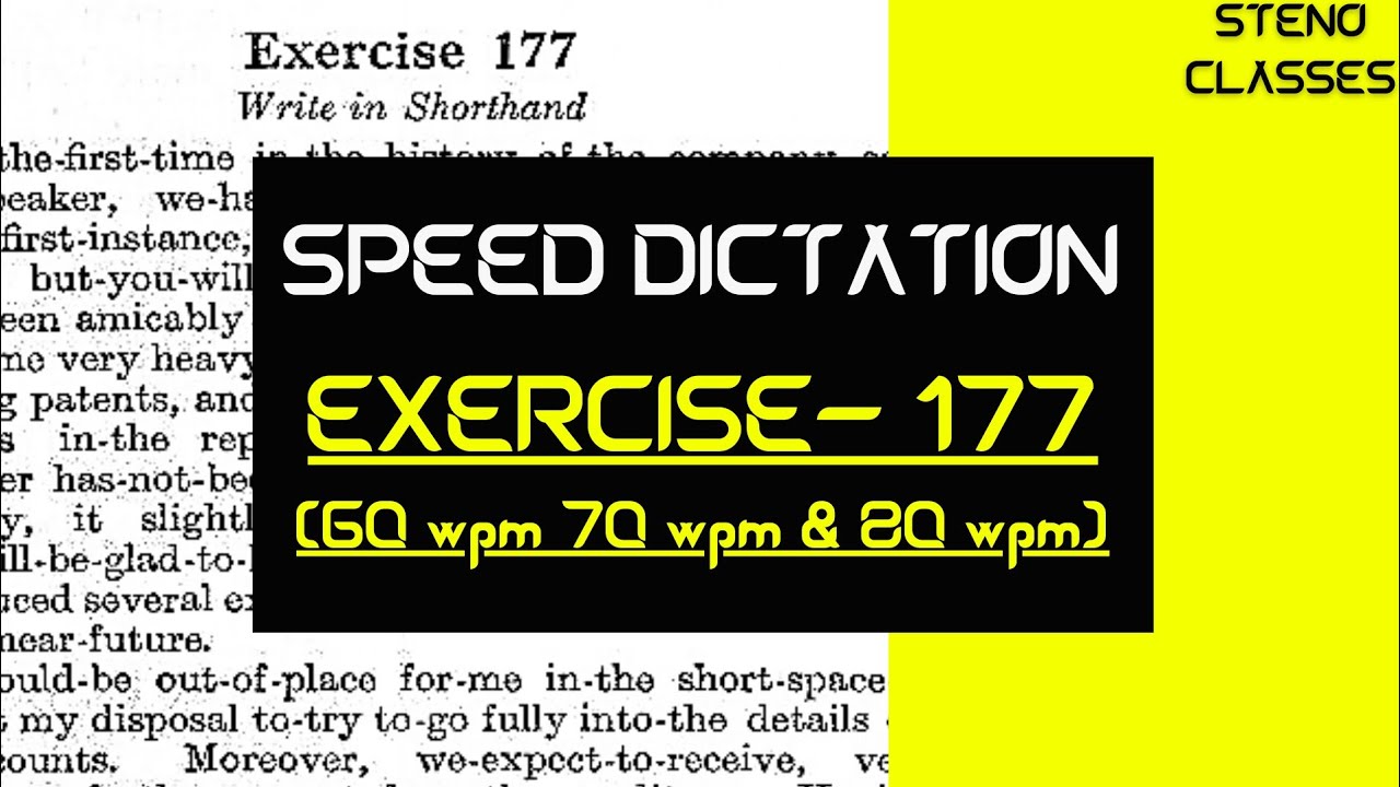 Скоростной диктант упражнения 177 | Pitman Shorthand (английский) | 2022