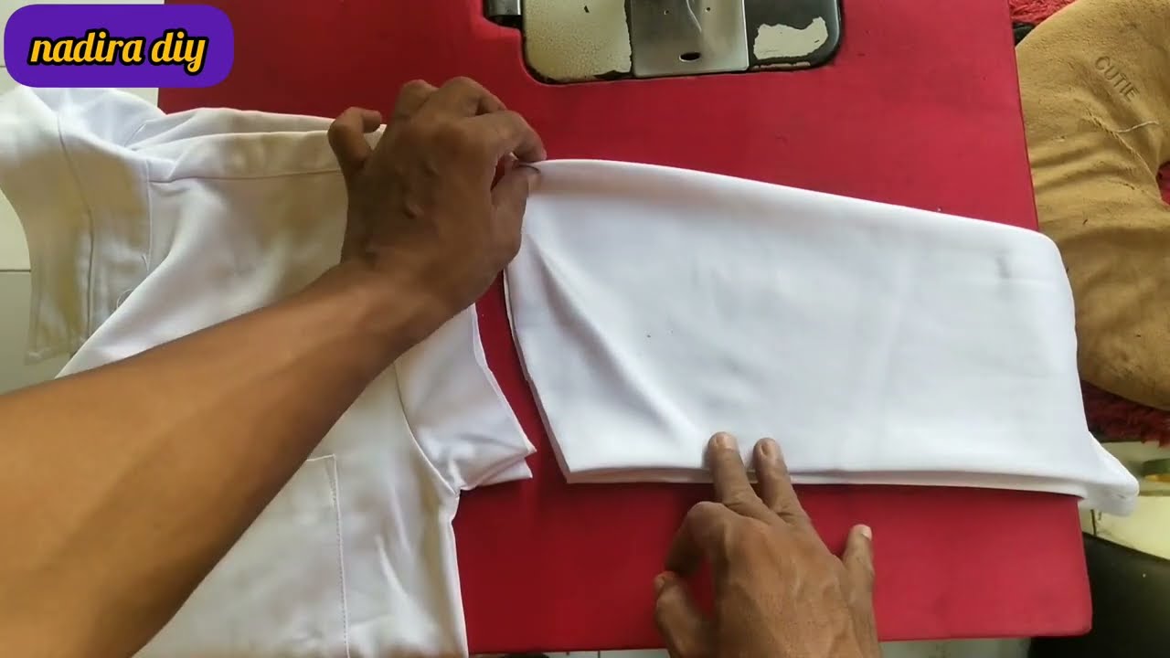 (DIY)cara memotong lengan baju dari bahu#diy#nadiradiy