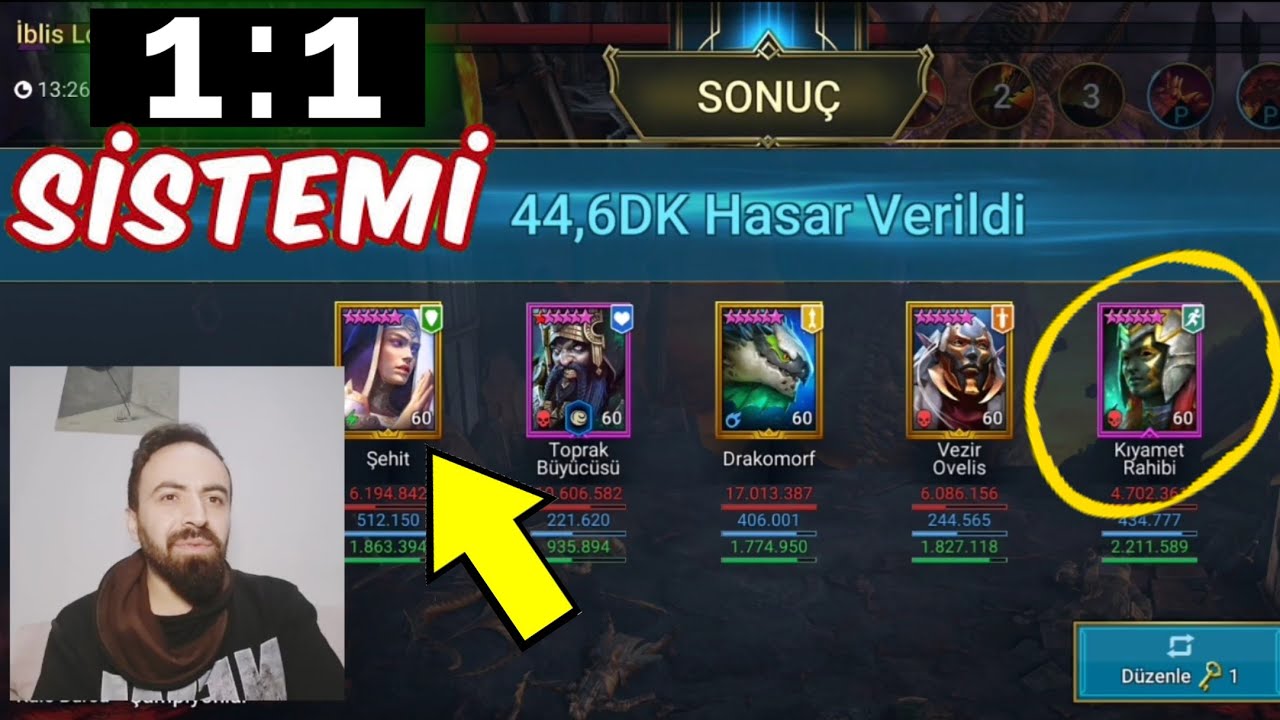Şehit & Kıyamet Rahibi UK 2- KABUS 1 KEY Clan Boss Takımı | RAID: Shadow Legends Türkçe