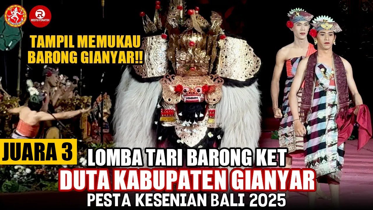 JUARA 3 MEMUKAU PENONTON‼️Kab Gianyar Barong Ket, Lomba Tari Barong Ket | PKB 2025