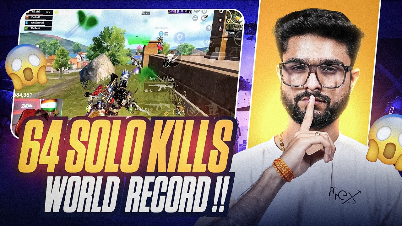 I MADE A NEW RECORD OF 64 SOLO KILLS | CLASSIC HACKER FOR A REASON | BGMI HIGHLIGHT