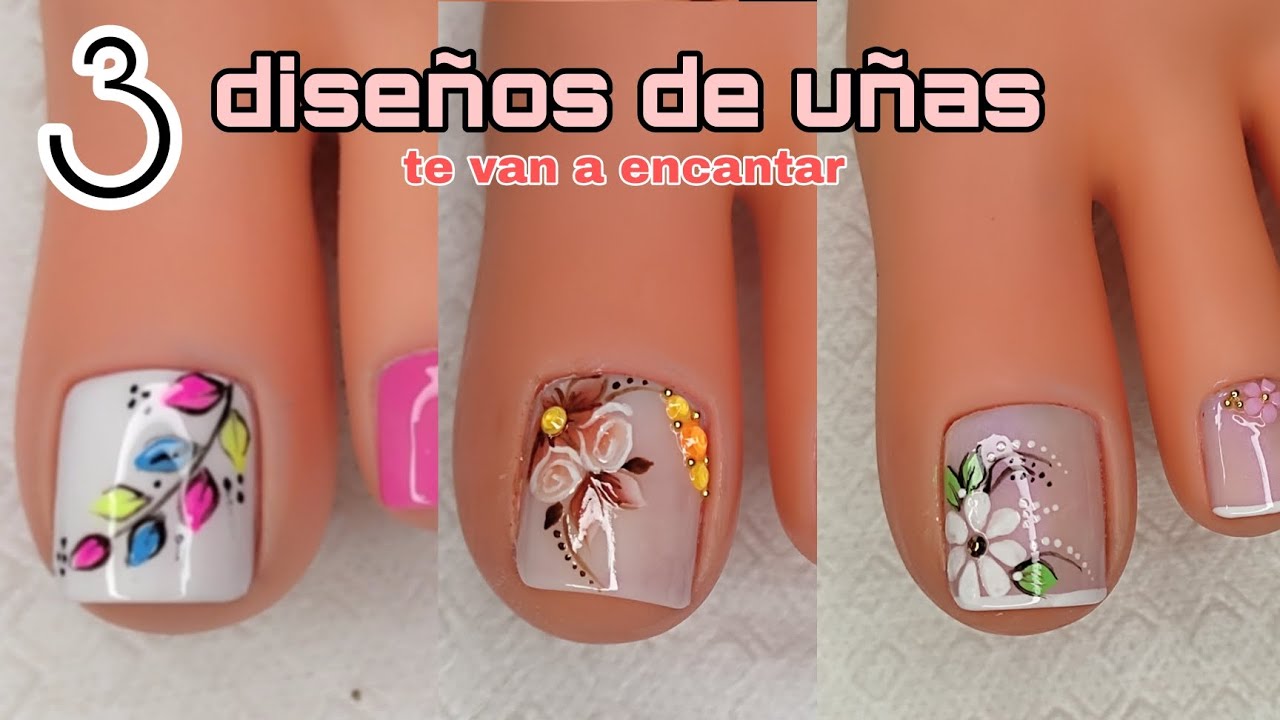 3 diseños de UÑAS te van a encantar 💅#miarteentusuñas  #nailarttutorial #manoalzada