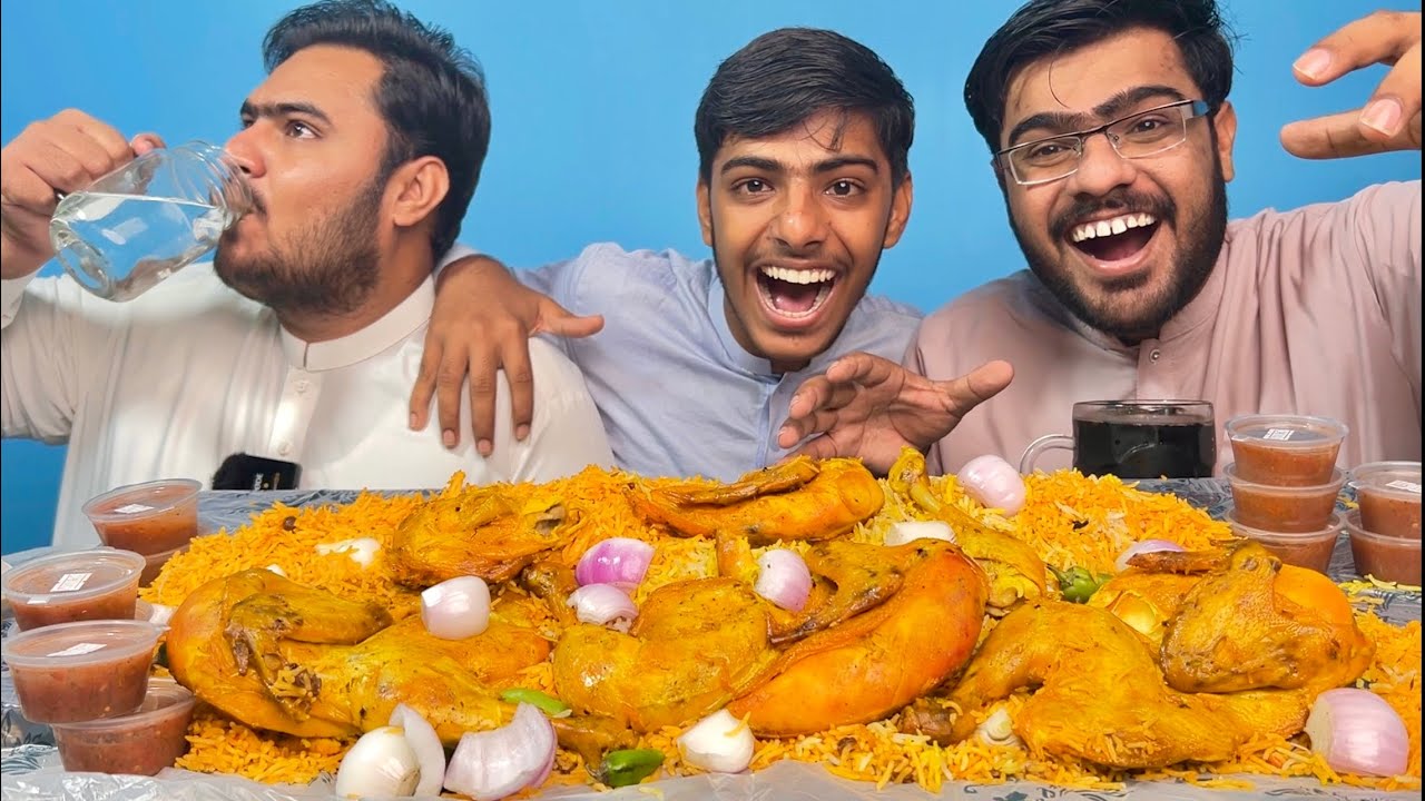 Eating Arabic Chicken Mandi | Waqas Bhai Feeling not Well 🤒