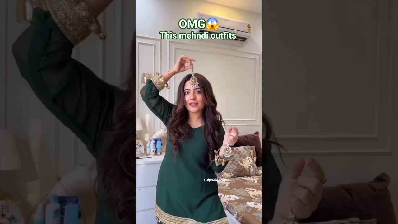 How 💚 Made  Mehndi Outfit from Meesho Fabric 👗 | Budget Wedding Look