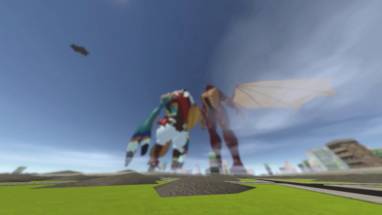 【Sizebox】MacroTyDragon and Macro Kass are only walking in town.