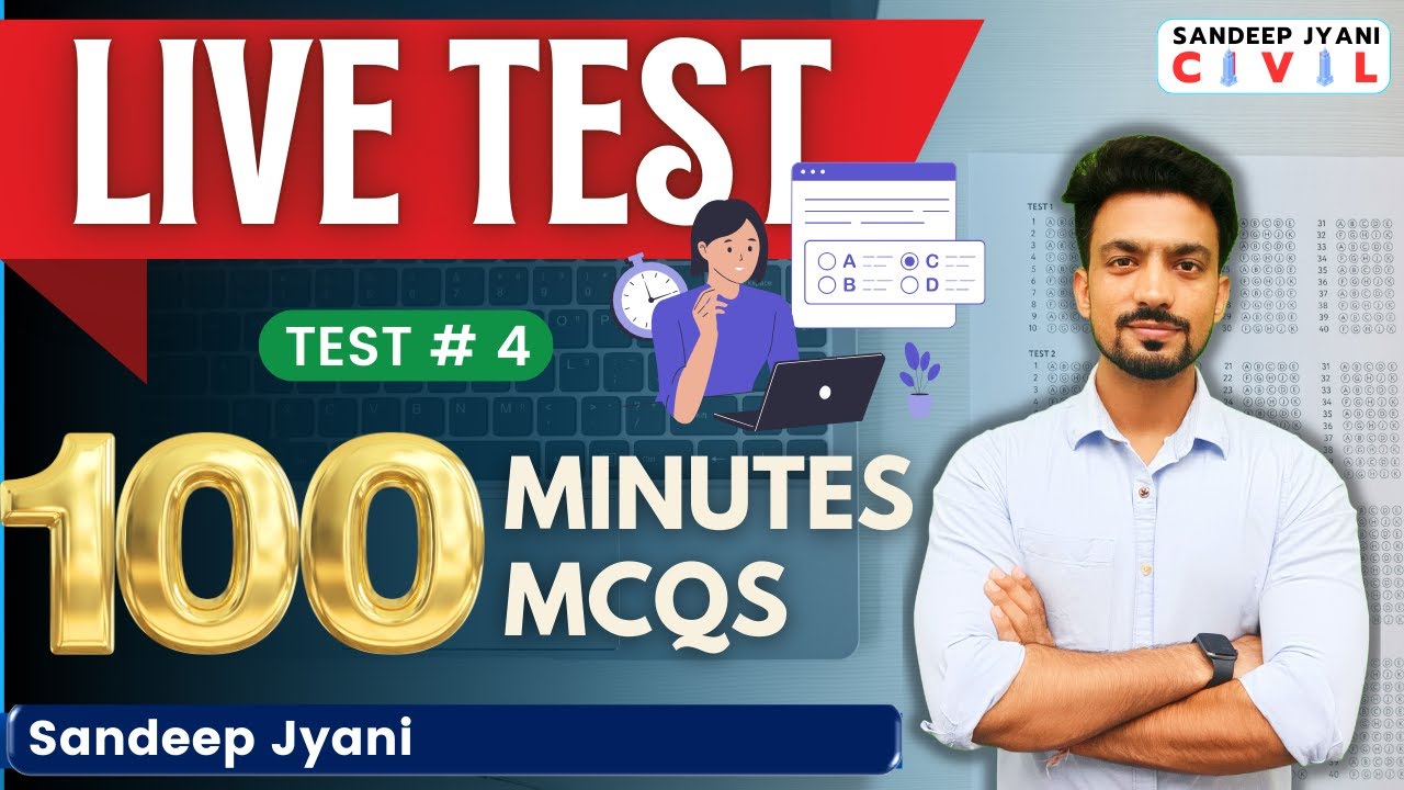 4 - Live Test - 100 MCQs of CIVIL Engineering | Free Practice for SSC JE, RRB JE, State AE/JE Exams